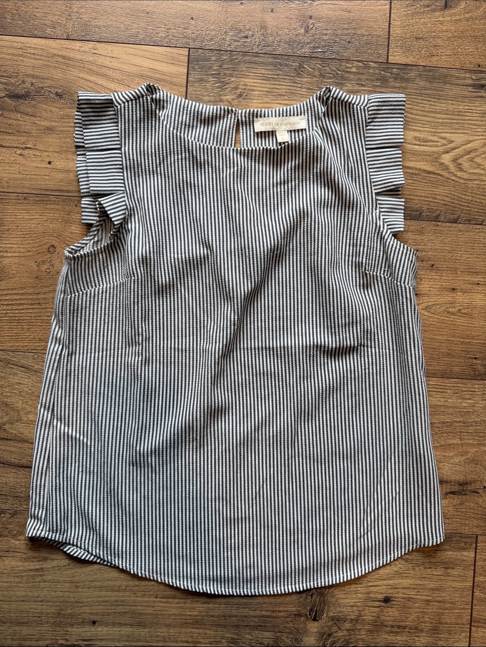 Striped Ruffle Sleeve Women’s Top